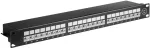 Wentronic Goobay CAT 6a 48,30 cm (19") pataisų skydas, 24 prievadai, juodas - STP ekranuotas, juodas (90854)