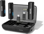 Boya belaidis lavalier mikrofonų sistema BOYALINK, 2 siųstuvai, USB-C, Lightning, 2.4 GHz