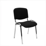 Usorteret Comfort Basic kėdė su blizgiu rėmu, juoda