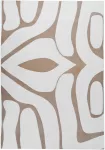 Beliani Kilimas HARTZ smėlio/baltos spalvos 160 x 230 cm