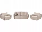 Sofa Beliani 5 vietų poilsio baldų komplektas KUNES smėlio spalvos
