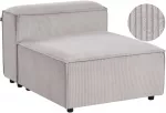 Sofa Beliani Vienvietis modulis ARDAL, briaunuotas velvetas, smėlio ir juodos spalvos