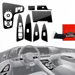 GrizzGlass plėvelė vidaus apdailai PianoSkin Juodas Glossy, skirta Kia Sportage 5 (2021-2024) [12w1] (GRZ19831)