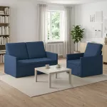 Sofa Sofos komplektas 2 vnt. Mėlyna Audinys