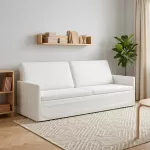 3 vietų sofa Balta 220 x 81 x 82 cm Audinys