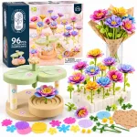 Jokomisiada Creative Flower-Making Kit 96 Pieces with Flower Maker, Vase and Bouquet Accessories ZA6200