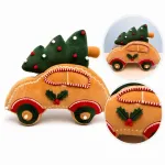 Eu Sandelis Kalėdinė automobilio formos pagalvėlė su eglute, gražus aksomas, 47 cm, PDS30