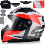 Motociklininko &scaron;almas Ls2 Ff353 Rapid Ii Grid raudonas su Pinlock sistema Ecer 22.06