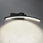 Sieninis &scaron;viestuvas Emke led veidrodinis &scaron;viestuvas vonios kambariui, 40 cm, 180&deg; pasukamas, skirtas veidrodžiui, led vonios veidrodžio spintelės ap&scaron;vietimas, 4000 k, lengvas montavimas, spintelės &scaron;viestuvas (juodas)