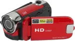 Denash vaizdo kameros įra&scaron;ymo įrenginys Usb 16mp skaitmeninis fotoaparatas elektroninis užraktas 1/4" sriegio anga su papildoma &scaron;viesa kelionėms vestuvių fotografavimui (raudonas)