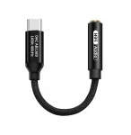 Smart-tel dac audio adapteris usb-c į mini jack 3,5 aux ab136d t2 16 bit 48khz juodas