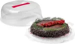 Snips Delice Winter torto transportavimo dėžė su 4 saugos užsegimais | Torto gaubto skersmuo 28 cm x auk&scaron;tis 9 cm | Pagaminta Italijoje | Be Bpa ir ftalatų, raudona