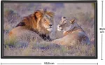 Viquel - Lion dekoratyvinis stalo kilimėlis - stalo apsauga vaikams arba suaugusiems - 59,5 x 36,2 cm - juodas