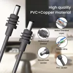 Starlink Mini Dc maitinimo kabelis, Starlink Mini Dc maitinimo pakeitimo kabelis, vandeniui atsparus lauko kabelis, 18awg Starlink Mini pakeitimo ilginimo priedai, pilkas