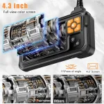 Endoskopas su 4.3" Ips ekranu, 1080p Hd, 5m kabelis, 8 Led