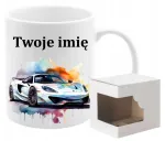 Puodelis automobiliai auto car + bet koks vardas dovana