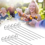 Barbecue ie&scaron;melių rinkinys, 10 vnt. &ndash; mėgaukitės bbq visiems mėsos mėgėjams ir vegetarams &ndash; pagaminta Vokietijoje, nerūdijančio plieno barbecue ie&scaron;meliai, 210 mm