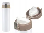 Aptel turistinis termosas puodelis kavai arbatai didelis 450ml baltas ag285d