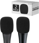 Geekria putų apsauga nuo vėjo, suderinama su Sennheiser E 935, E 945, E 835, E 845-s mikrofonais, antipop putų uždangalas, mikrofono apsauga nuo vėjo, putų filtras (juodas/2 vnt.)