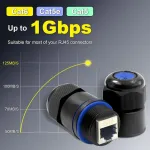 &Scaron;akotuvas Vcelink Rj45 vandeniui atspari jungtis Cat6/cat5e/cat5, ekranuotas Lan kabelio ilgiklis, Ip67 Lan ilgiklis, tinklo kabelio jungtis, 3 vnt.