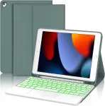Jademall dėklas Ipad 6-ai kartai su klaviatūra, klaviatūros dėklas su jutikliniu kilimėliu ir ra&scaron;iklio laikikliu Ipad 5-ai kartai 2017, Pro 9.7 colio, Air 2 & 1, ap&scaron;viestas galinis dėklas