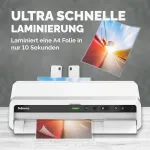 Fellowes Venus A3 laminatorius skirtas kar&scaron;tam laminavimui 80-250 mikronų laminavimo vokams, intensyviam naudojimui, automatinis vokų atsukimas, komplekte 10 laminavimo vokų, baltas