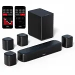 Vaizdo grotuvas Monster Media Soundbar, žemų dažnių garsiakalbis ir garsiakalbių komplektas Ultimea Aura A40 [fakturavt][sertif.]