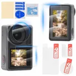 3x Apsauginė grūdinto stiklo plėvelė, skirta objektyvui ir ekranui Dji Osmo Action 4