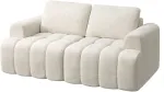 Songmics Moduline sofa be rėmo su &scaron;enilo apmu&scaron;alu, balta, svetainei