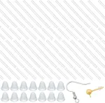 Beebeecraft 1 dėžutė, 200 vnt., 2 dydžių ausų movos, silikoninės ir plastikinės auskarų movos, apsauga nuo auskarų vėrimo su 200 varpelių, ausų užsegimai ausims, tu&scaron;čios auskarų smeigtukai, papuo&scaron;alų priedai