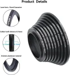 Coruscate filtro žiedų adapterių rinkinys, metaliniai step-up žiedai visiems prekės ženklams, uv nd cpl 40.5-49 mm, 49-52 mm, 52-55 mm, 55-58 mm, 58-62 mm, 62-67 mm, 67-72 mm, 72-77 mm, 77-82 mm + objektyvo valymo &scaron;luostė, 124606