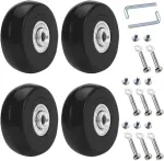 4 ratukų rinkinys lagaminams, 50 x 18 mm guminiai lagaminų ratukai, universalūs lagaminų ratukai, atsarginiai ratukai lagaminų vežimėliams, vežimėliams