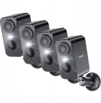 Aeotec 4 vnt. Lauko vidaus apsaugos kamera su baterijomis Wifi Fhd 2k 3mpx