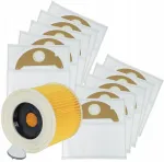 10x Mai&scaron;elių ir filtras Karcher Mv2 Wd2 A2004 siurbliui