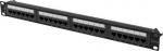 LANBERG patch panel 24 port 1U cat.6A UTP juodas