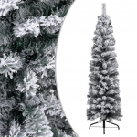 Plona dirbtinė Kalėdų eglutė su sniegu, žalia, 150cm, PVC