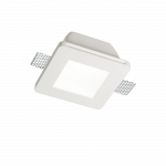 Ideal Lux Recessed lamp 1 light SAMBA SQUARE, GU10, baltas