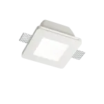 Ideal Lux Recessed lamp 1 light SAMBA SQUARE, GU10, baltas