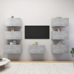 TV staliukas Televizoriaus spintelės, 7vnt., pilkos, 30,5x30x60cm, MDP