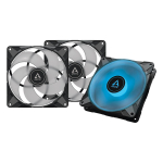 Arctic P14 PWM PST RGB 0dB juoda (3 vnt. pakuotėje) | 140 mm korpuso ventiliatorius