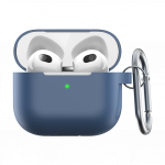 KeyBudz PodSkinz Elevate AirPods 3 apsauginis dėklas, Shockproof, Lightweight Design, Supports Wireless Charging - Cobalt Mėlyna