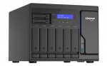 Serveris QNAP 6-Bay Desktop QuTS herojus NAS su keturiais 2.5GbE jungtys | TS-h886-D1602-8G | Intel | Xeon D-1602 | Procesoriaus dažnis 3,2 GHz | 8 GB | UDIMM DDR4 | Bendra įdiegta atminties talpa 128 GB | Juodas