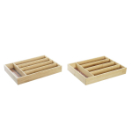 Stalo įrankių dėklas DKD Home Decor Bambukas Afrikietis (25,5 x 35,5 x 5 cm) (2 vnt.)