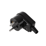 ELGOTECH Oem Ki&scaron;tukas su įžeminimo kontaktais juodas kampinis WT-20S-2