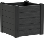 Teraplast Italija Teraplast 42x42x40cm vazonas su vandens rezervuaru Trama 001, antracito spalvos