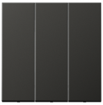 Trigubas jungiklio klavi&scaron;as, JUNG LS serija, antracito spalvos.