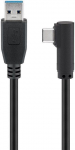 Goobay USB-C 90 &deg; - USB-A laidas, 1 m
