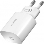 Devia laidinis įkroviklis Smart PD 25W 1x USB-C baltos spalvos + kabeliu USB-C - USB-C