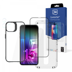 &bdquo;3mk Comfort&ldquo; rinkinys &bdquo;4 viename&ldquo;, skirtas &bdquo;iPhone 15 Pro&ldquo; &ndash; dėklas, 2x stiklas, aplikacijos rėmelis