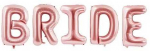 Party Deco Foliniai balionai "BRIDE" rausvi 280*86cm